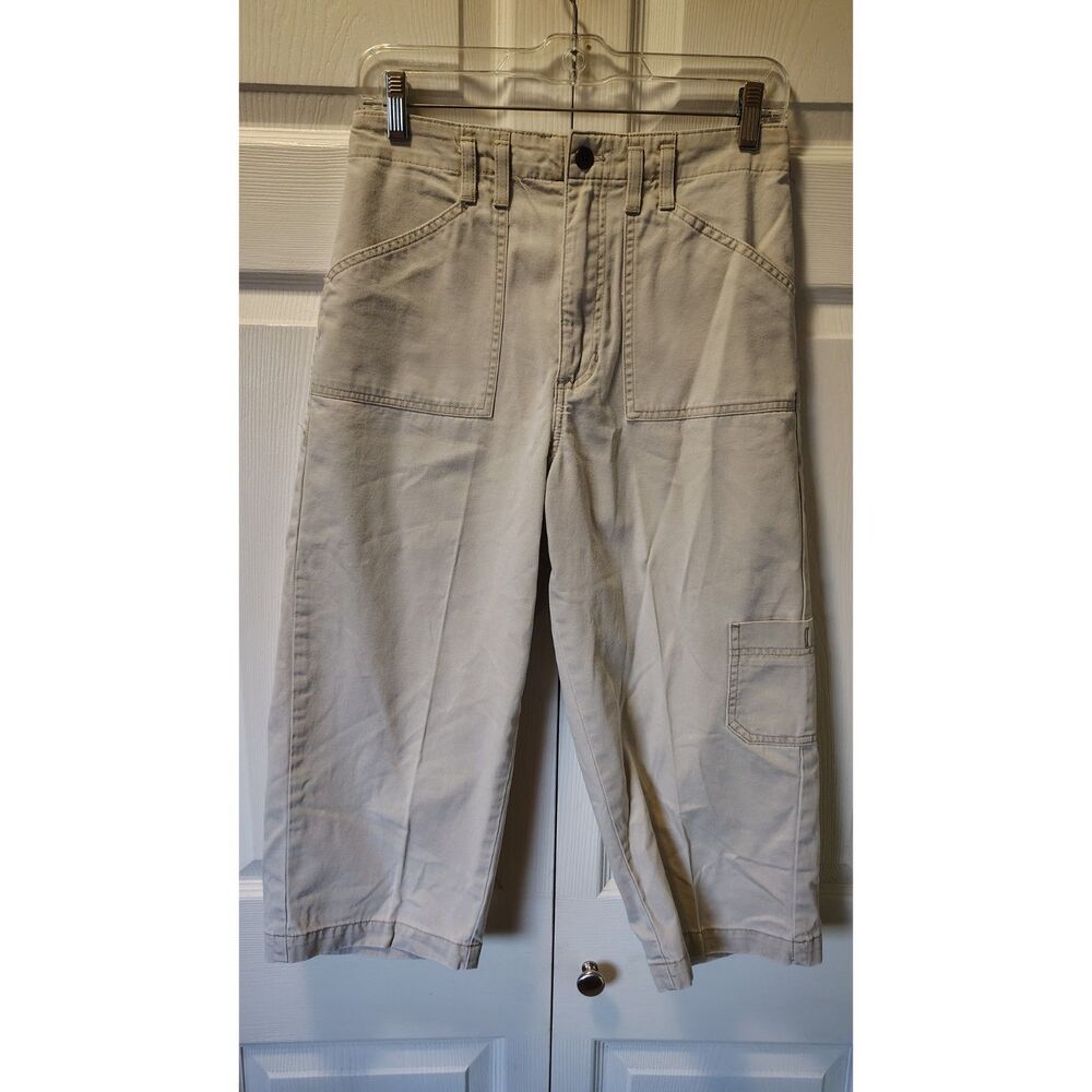 Lee At The Waist Khaki Wide Leg Crop Carpenter Pants - Women's 6M